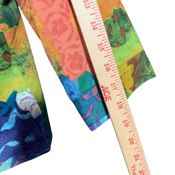 Coldwater Creek Abstract Art to Wear Print Jacket Women's Size 10 Multicolor - Picture 5 of 8